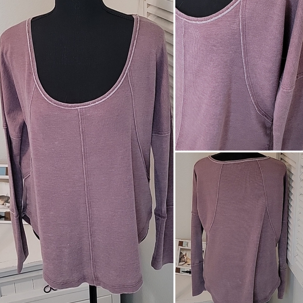 Lucky Brand Waffle Knit long sleeved tee